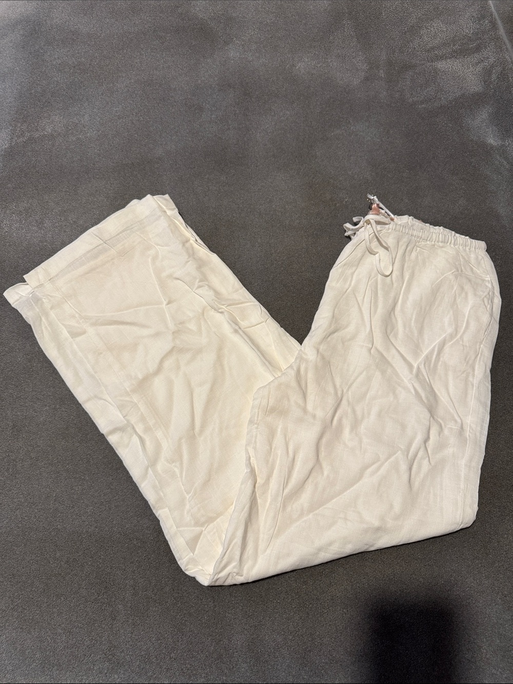 NWT Bailey Rose Lightweight Drawstring Lounge Pants in Off-White